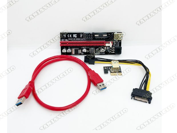&u+ EXTENSOR TARJETA GRAFICA MINERIA 4 CONDENSADOR HX-004S